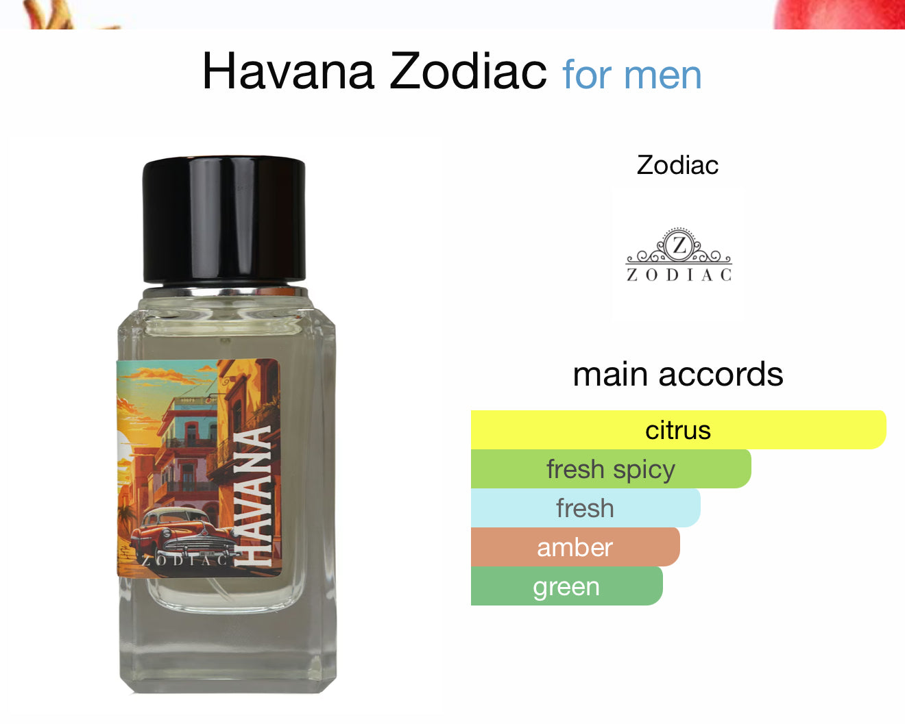 عطر زودياك هافانا 100 مل