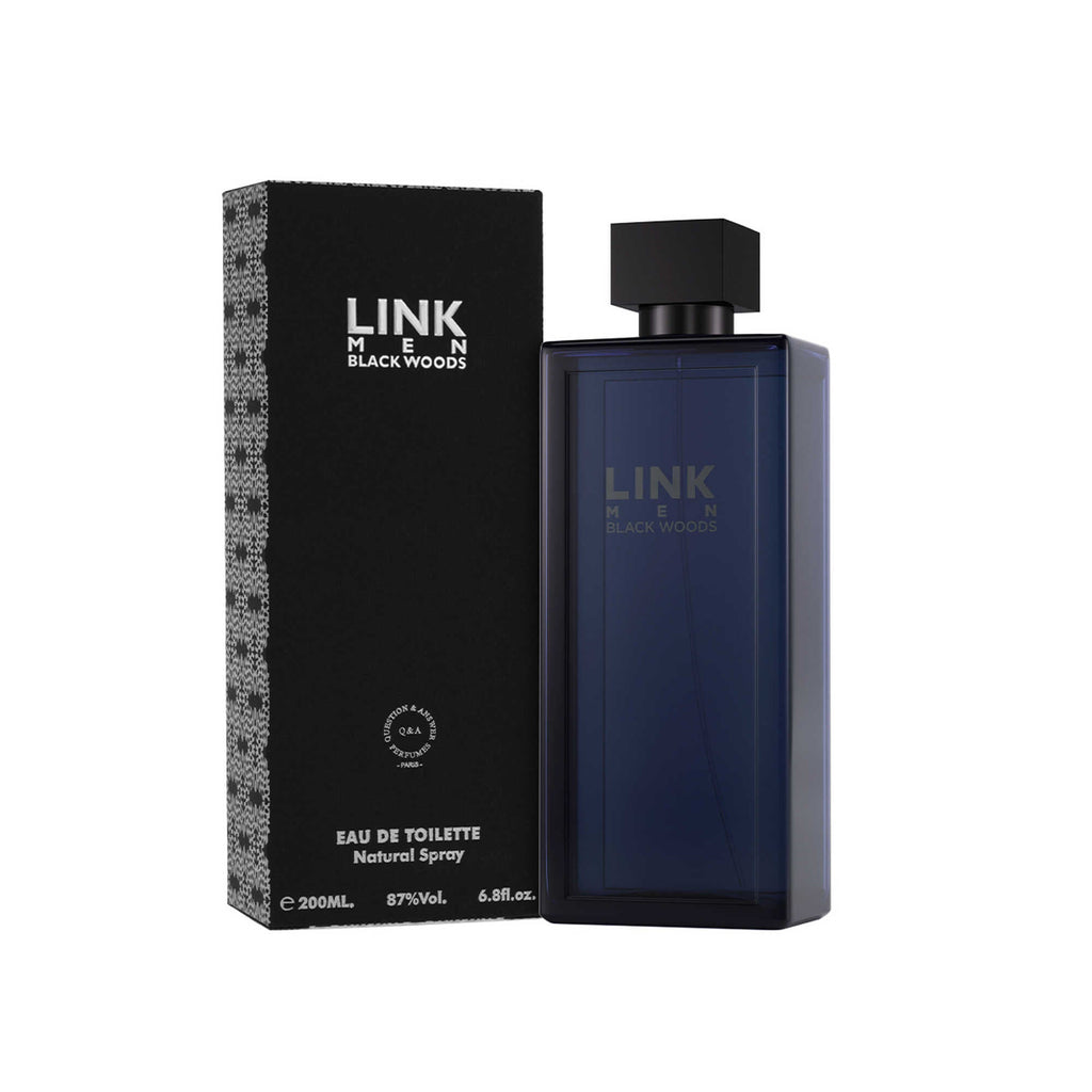 LINK Black Woods For Men EDT 200ML – Woody Aquatic Perfume