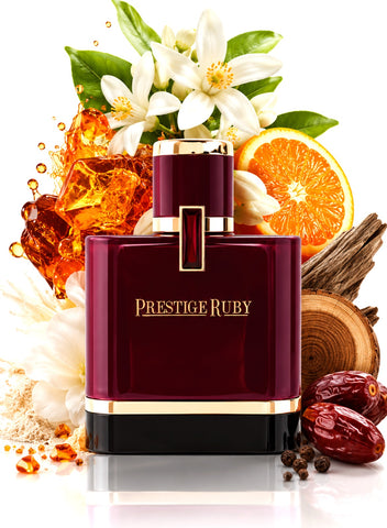 Al Majed Oud Prestige Ruby Eau de Parfum 100ml - Unisex Long Lasting Oriental Perfume - Orange Bloss