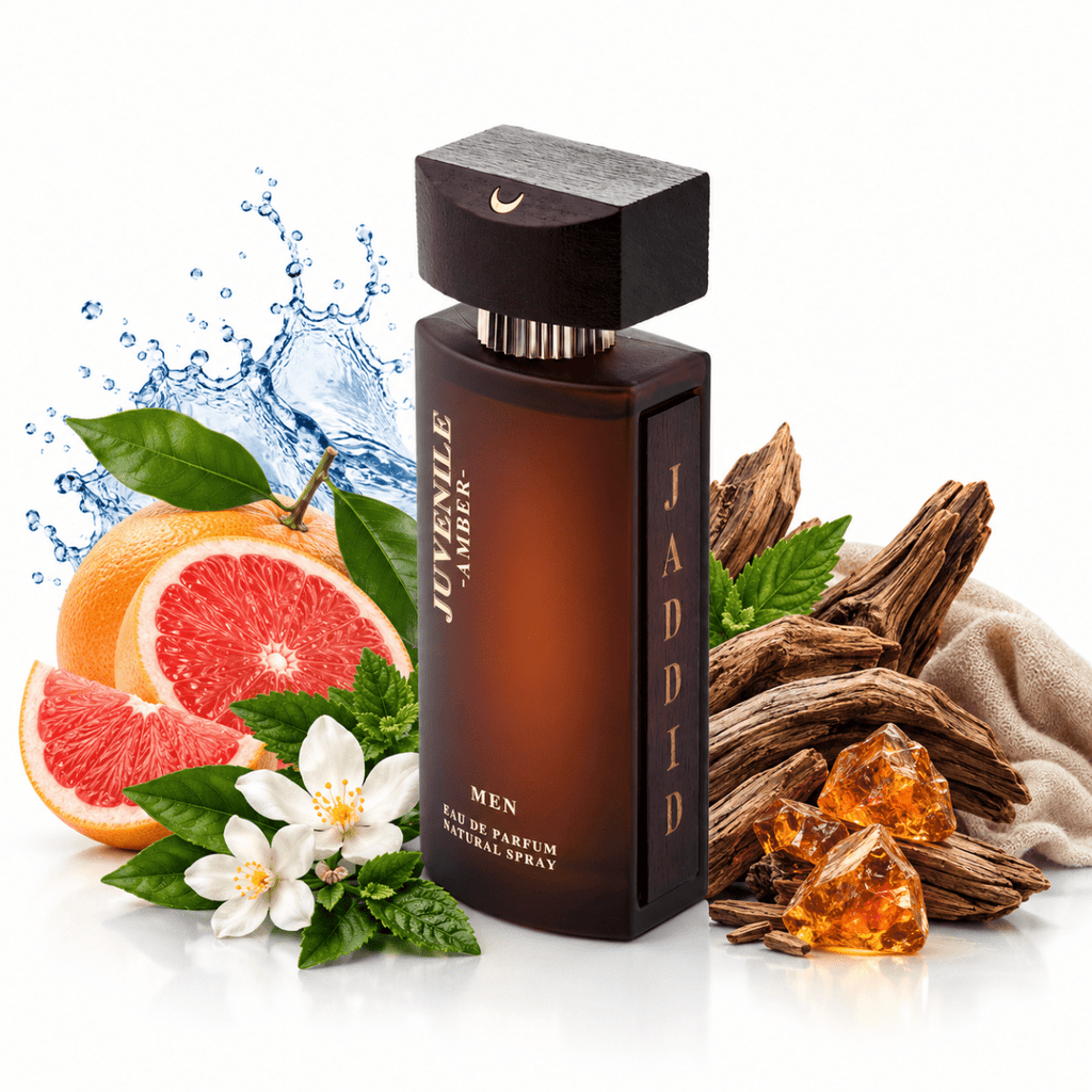 JADDID Juvenile Amber For Men EDP 125ML | Amber Woody Perfume - Smile Perfumes